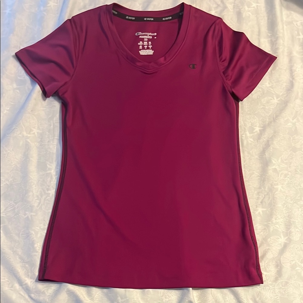 Champion Red Fitted Short Sleeve T-Shirt